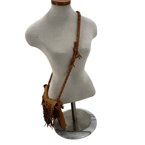 Moondancer leather deer skin crossbody bag - Picture 6 of 10